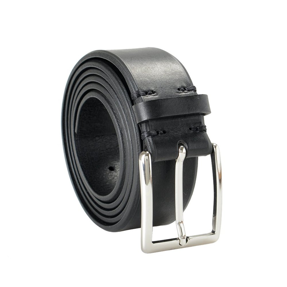 Cavalli Class Men's Black 100% Leather Buckle Decorated Belt